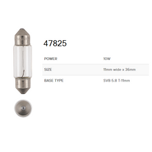 Narva 12V Festoon Globes Box of 10 - Various sizes